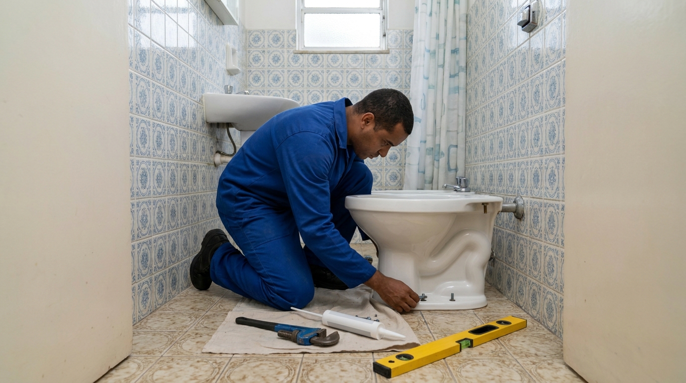 Instalação de vaso sanitário residencial em Juiz de Fora‑MG